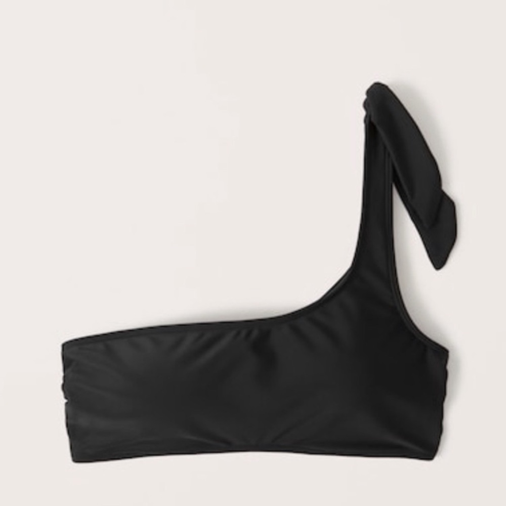 NWOT Abercrombie and Fitch Black One Shoulder Bikini Top
